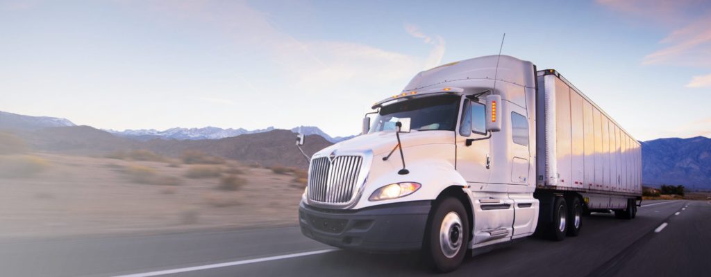 New Trans Advantage truck driving on the highway